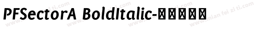 PFSectorA BoldItalic字体转换